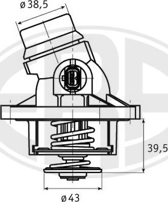 ERA 350328 - Термостат охлаждающей жидкости / корпус autospares.lv