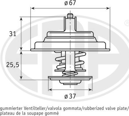 ERA 350327A - Термостат охлаждающей жидкости / корпус autospares.lv