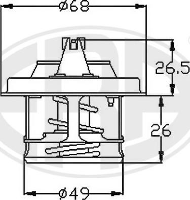 ERA 350299 - Термостат охлаждающей жидкости / корпус autospares.lv