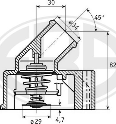 ERA 350249 - Термостат охлаждающей жидкости / корпус autospares.lv