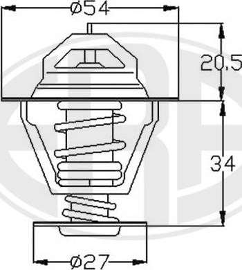 ERA 350241 - Термостат охлаждающей жидкости / корпус autospares.lv