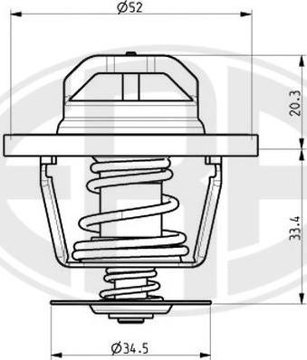 ERA 350214A - Термостат охлаждающей жидкости / корпус autospares.lv