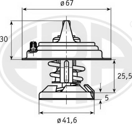 ERA 350216 - Термостат охлаждающей жидкости / корпус autospares.lv