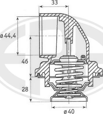 ERA 350210 - Термостат охлаждающей жидкости / корпус autospares.lv