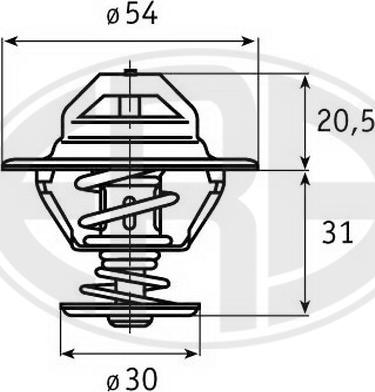 ERA 350217 - Термостат охлаждающей жидкости / корпус autospares.lv