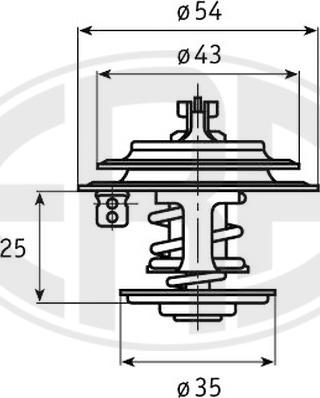 ERA 350310 - Термостат охлаждающей жидкости / корпус autospares.lv