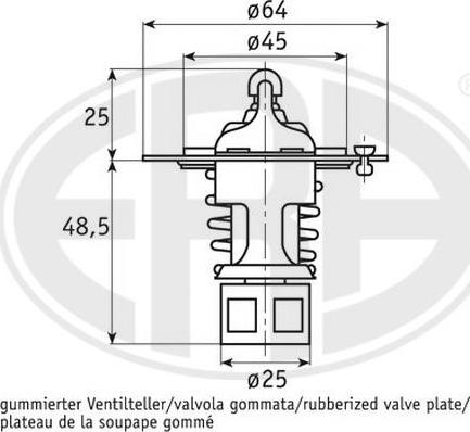 ERA 350232A - Термостат охлаждающей жидкости / корпус autospares.lv