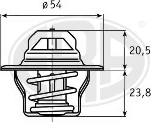 ERA 350222 - Термостат охлаждающей жидкости / корпус autospares.lv