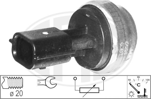 ERA 330558 - Датчик, температура охлаждающей жидкости autospares.lv