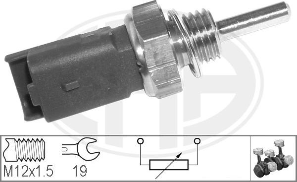 ERA 330142 - Датчик, температура охлаждающей жидкости autospares.lv