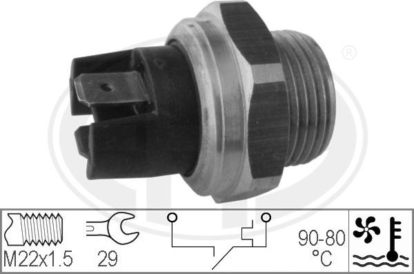 ERA 330165 - Термовыключатель, вентилятор радиатора / кондиционера autospares.lv