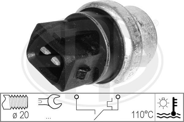 ERA 330163 - Датчик, температура охлаждающей жидкости autospares.lv