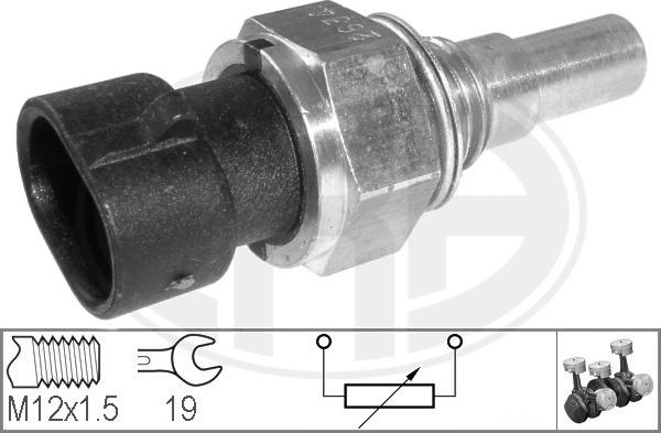 ERA 330107 - Датчик, температура охлаждающей жидкости autospares.lv