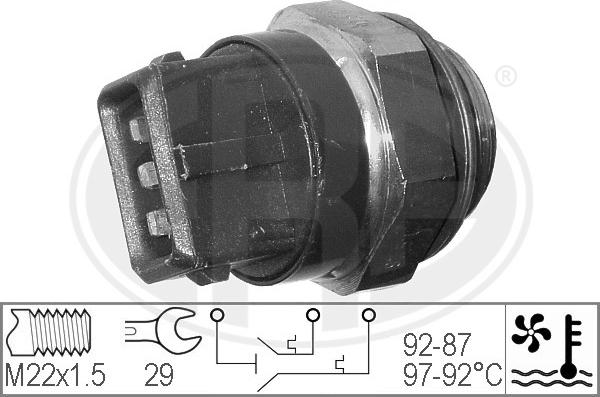 ERA 330272 - Термовыключатель, вентилятор радиатора / кондиционера autospares.lv