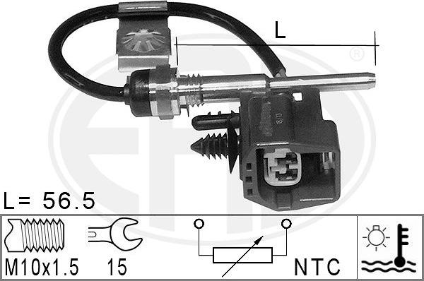 ERA 330792 - Датчик, температура охлаждающей жидкости autospares.lv