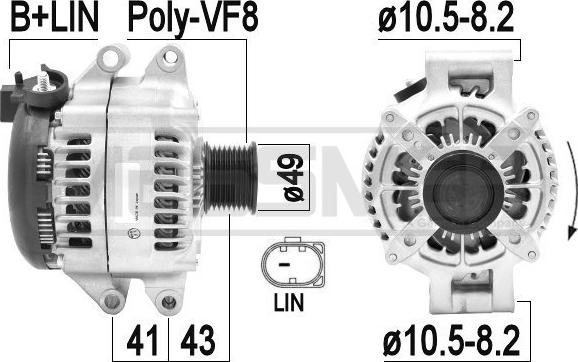 ERA 209454 - Генератор autospares.lv