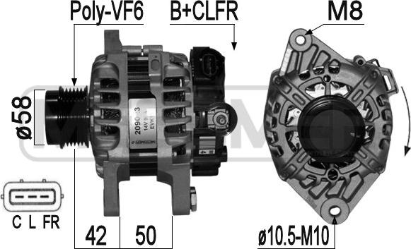 ERA 209023 - Генератор autospares.lv