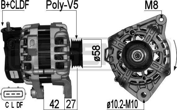 ERA 209125 - Генератор autospares.lv