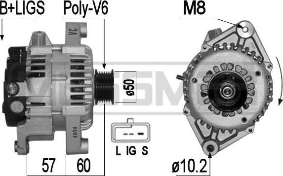 ERA 209343 - Генератор autospares.lv