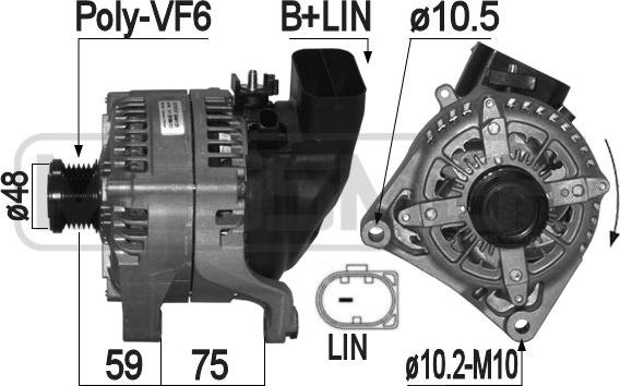 ERA 209296 - Генератор autospares.lv