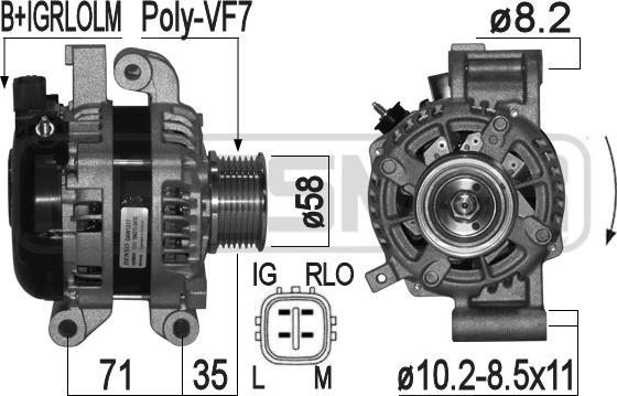 ERA 209298 - Генератор autospares.lv