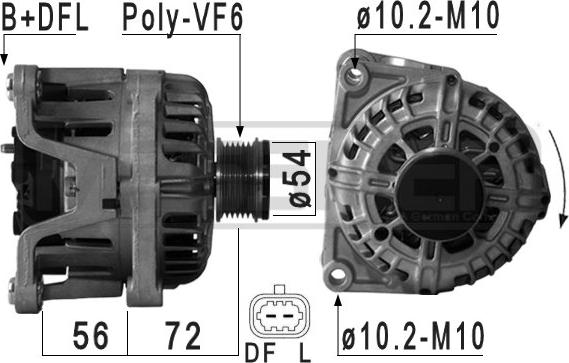 ERA 210943 - Генератор autospares.lv