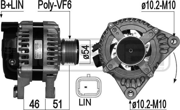 ERA 210973 - Генератор autospares.lv