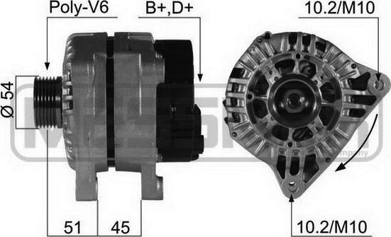 ERA 210483R - Генератор autospares.lv