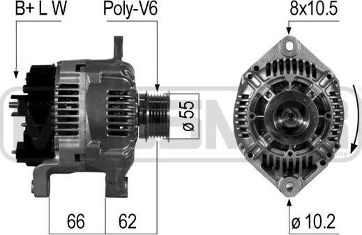 ERA 210478 - Генератор autospares.lv