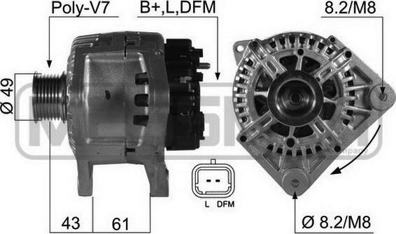 ERA 210472 - Генератор autospares.lv