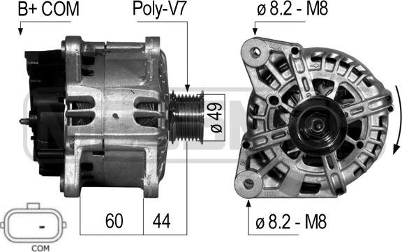 ERA 210698 - Генератор autospares.lv