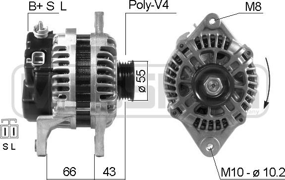 ERA 210658R - Генератор autospares.lv