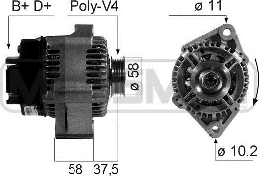 ERA 210667 - Генератор autospares.lv