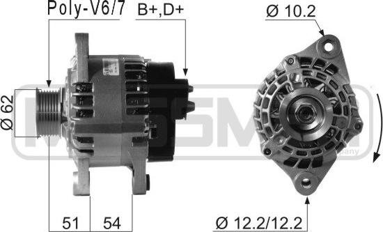 ERA 210631 - Генератор autospares.lv