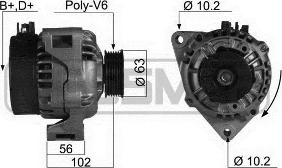 ERA 210096R - Генератор autospares.lv