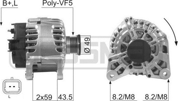 ERA 210056 - Генератор autospares.lv