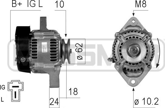 ERA 210148R - Генератор autospares.lv