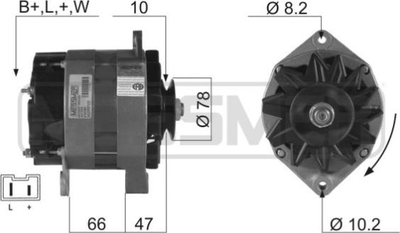 ERA 210163R - Генератор autospares.lv