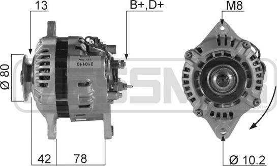 ERA 210110R - Генератор autospares.lv