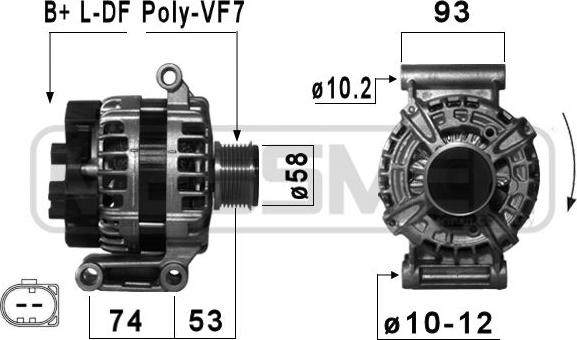 ERA 210862 - Генератор autospares.lv