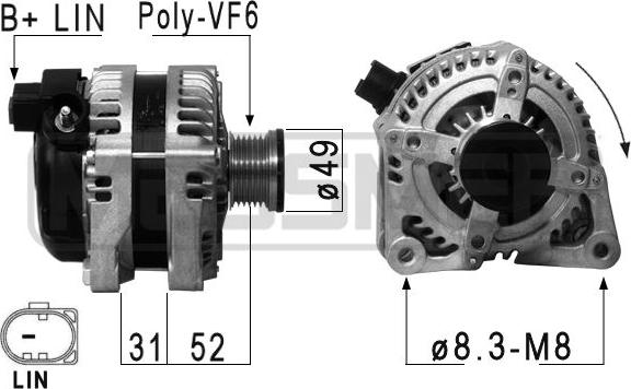 ERA 210873 - Генератор autospares.lv