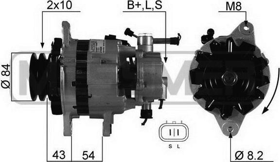 ERA 210334 - Генератор autospares.lv