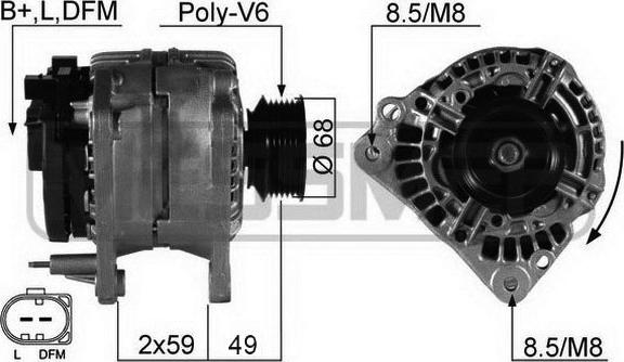 ERA 210256R - Генератор autospares.lv