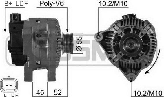 ERA 210207 - Генератор autospares.lv