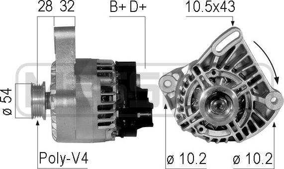 ERA 210746 - Генератор autospares.lv