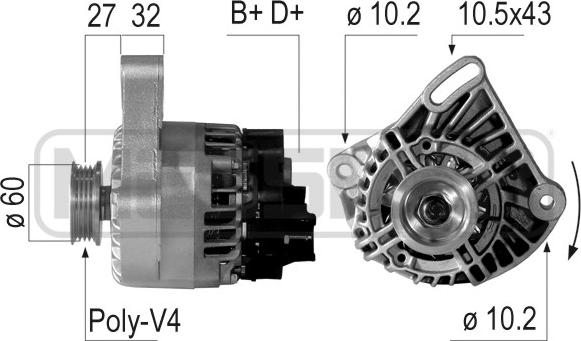 ERA 210756 - Генератор autospares.lv