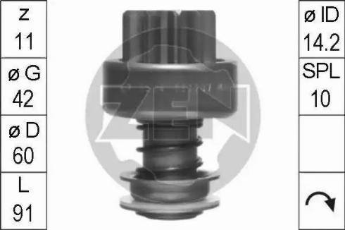 ERA 225670 - Ведущая шестерня, бендикс, стартер autospares.lv