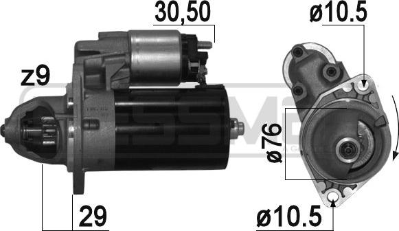 ERA 220909 - Стартер autospares.lv