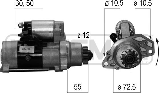 ERA 220466 - Стартер autospares.lv