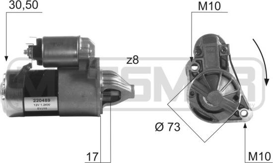 ERA 220489 - Стартер autospares.lv